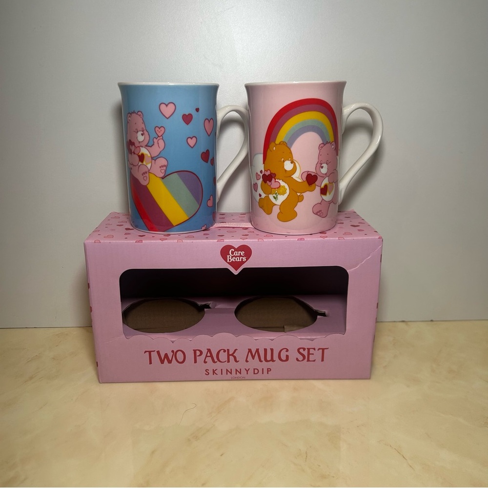 Care Bears Rainbow and Heart Mug Duo